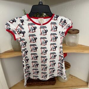 Kids National Champions Ringer Tee - White & Red
